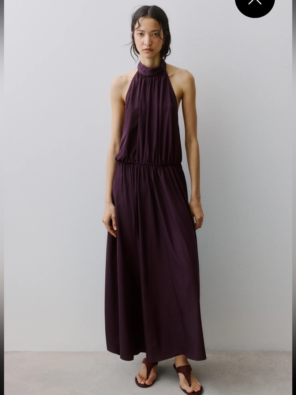 H&M Deep Purple Halterneck Maxi Dress – NWT – Size Large - Picture 2 of 10